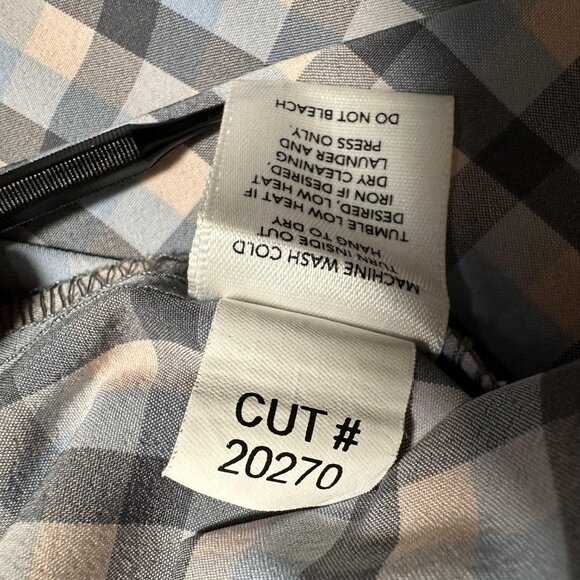 Mizzen Main Shirt Men Size XXL Plaid Trim Fit Long Sleeve Made in USA Leeward - Picture 6 of 9